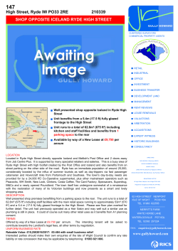 High Street, Ryde IW PO33 2RE 210339 SHOP OPPOSITE