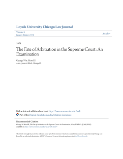 The Fate of Arbitration in the Supreme Court: An