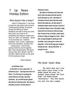 Holiday newsletter - Providence Montessori School