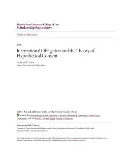 International Obligation and the Theory of Hypothetical Consent