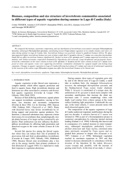Biomass, composition and size structure of invertebrate communities