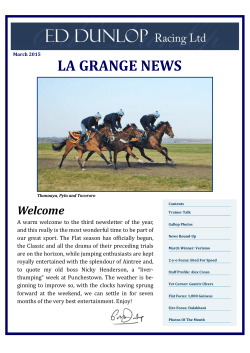 March 2015 Newsletter