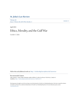 Ethics, Morality, and the Gulf War