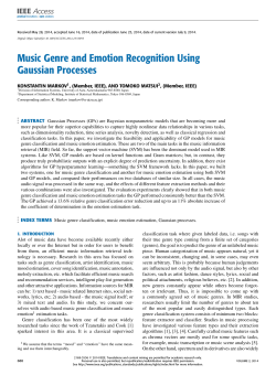 Music Genre and Emotion Recognition Using Gaussian Processes