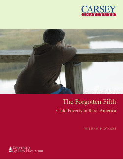 The forgotten fifth: child poverty in rural America