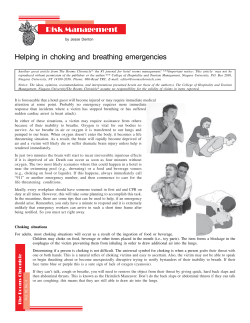 Helping in choking and breathing emergencies