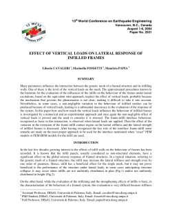 Effect of Vertical Loads on Lateral Response of Infilled Frames