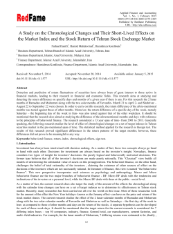A Study on the Chronological Changes and Their Short