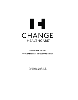 CHANGE HEALTHCARE CODE OF BUSINESS CONDUCT AND