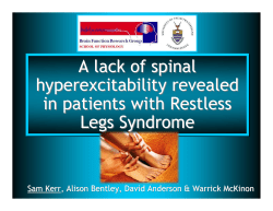 A lack of spinal hyperexcitability revealed in patients with Restless