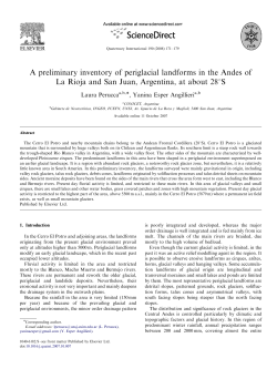 A preliminary inventory of periglacial landforms in the Andes of La