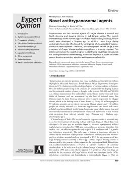Novel antitrypanosomal agents