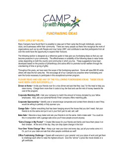 Fundraising Ideas - Camp Up with People