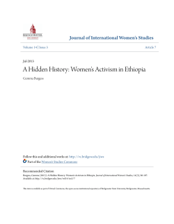A Hidden History: Women`s Activism in Ethiopia