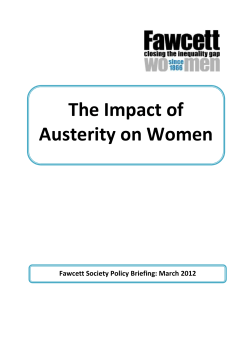 The Impact of Austerity on Women