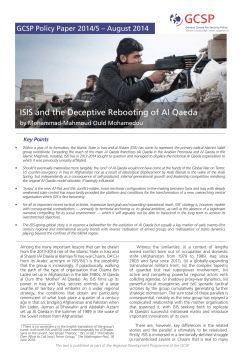 ISIS and the Deceptive Rebooting of Al Qaeda