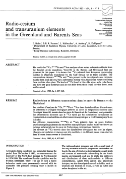 Radio-cesium and transuranium elements in the