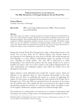 The BBC Broadcasts to Portugal during the Second World War