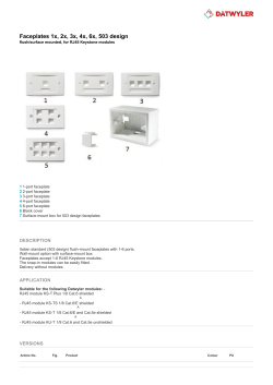 Faceplates 1x, 2x, 3x, 4x, 6x, 503 design