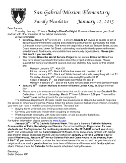 Family Weekly News1-12-15 - San Gabriel Mission Elementary School