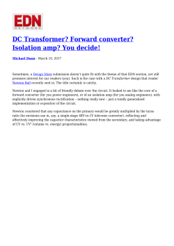 DC Transformer? Forward converter? Isolation amp? You