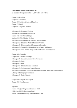 Federal Food, Drug, and Cosmetic Act
