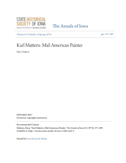 Karl Mattern: Mid-American Painter