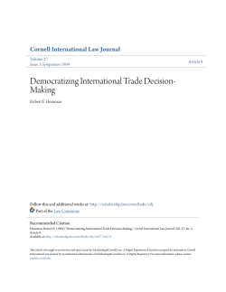 Democratizing International Trade Decision-Making