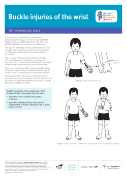 Buckle injuries of the wrist - The Royal Children`s Hospital