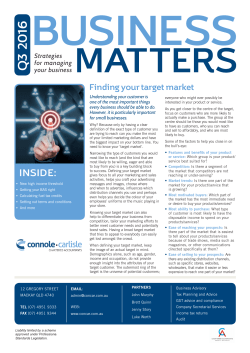 Quarter 3, 2016 - Connole Carlisle