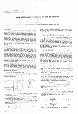 RATE DETERMINING PROCESSES OF SEA ICE GROWTH a.2 Qw