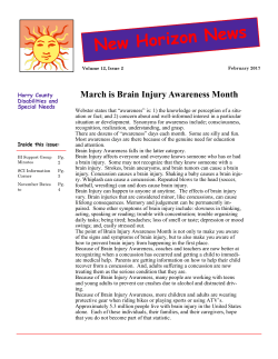 February 2017 Newsletter - Horry County Disabilities and Special