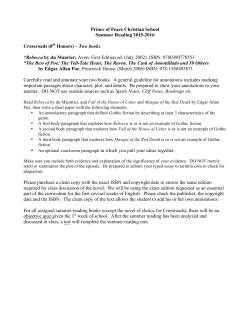 Prince of Peace Christian School Summer Reading 2015