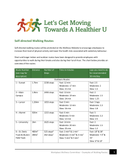 Self-directed Walking Routes