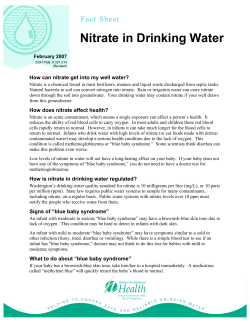 Nitrate in Drinking Water