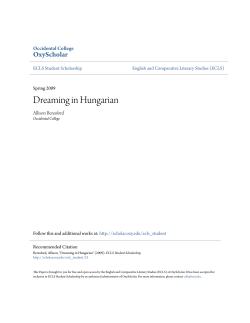 Dreaming in Hungarian - OxyScholar