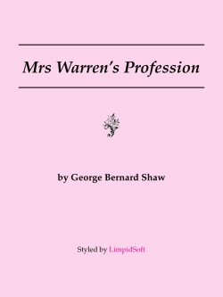 Mrs Warren`s Profession
