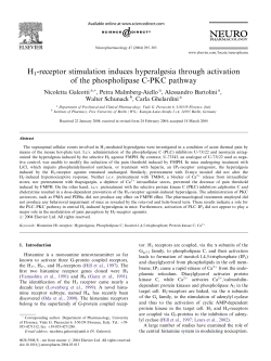 H1-receptor stimulation induces hyperalgesia through activation of