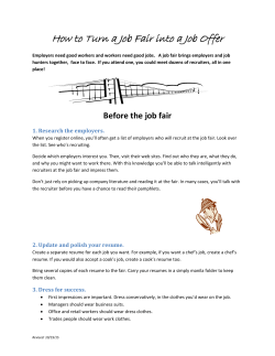 How to Turn a Job Fair into a Job Offer