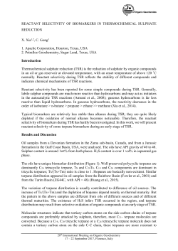 reactant selectivity of biomarkers in thermochemical