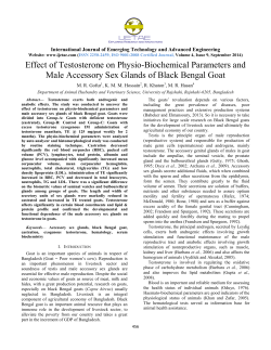 Effect of Testosterone on Physio-Biochemical Parameters and Male