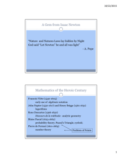 A Gem from Isaac Newton