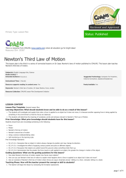 Newton`s Third Law of Motion