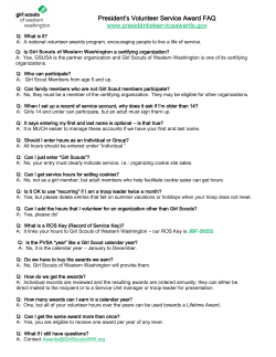 President`s Volunteer Services Award FAQs