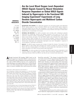 Are the Local Blood Oxygen Level&ndash;Dependent (BOLD) Signals