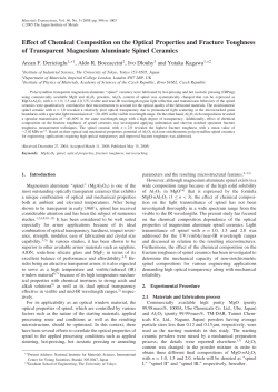 Effect of Chemical Composition on the Optical Properties and