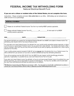federal income tax withholding form