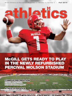 McGILL GETS READY TO PLAY IN THE NEWLY