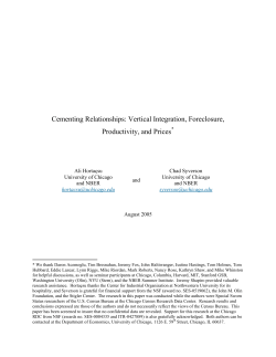 Cementing Relationships: Vertical Integration, Foreclosure