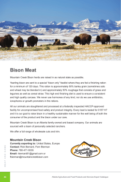 Bison Meat - Alberta Agriculture and Forestry